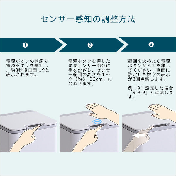縦開き10L自動開閉ゴミ箱 【SMCO-スモコ-】