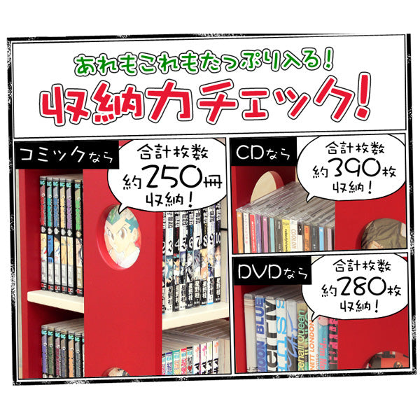 回転式の本棚 回転コミックラック