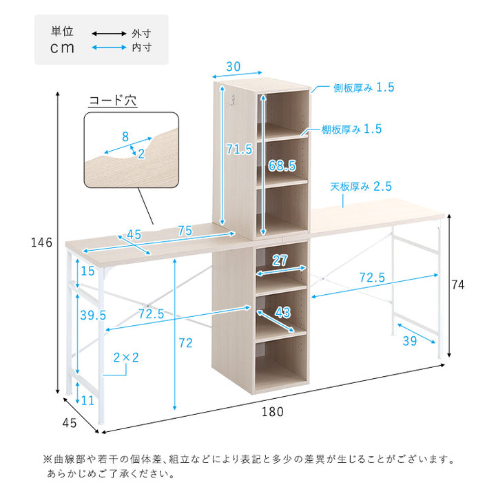 さわやかなツインデスク 90×90cm