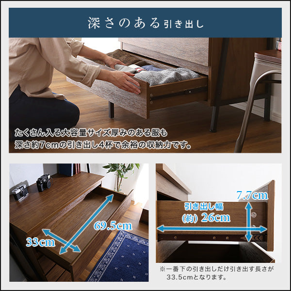 ヴィンテージ風チェストラック オールチェストタイプ【VINCERO-ヴィンチェロ-】